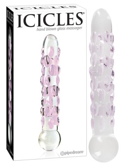 FALLO IN VETRO CON SPORGENZE STIMOLANTI PIPEDREAM \"ICICLES NO. 7\"