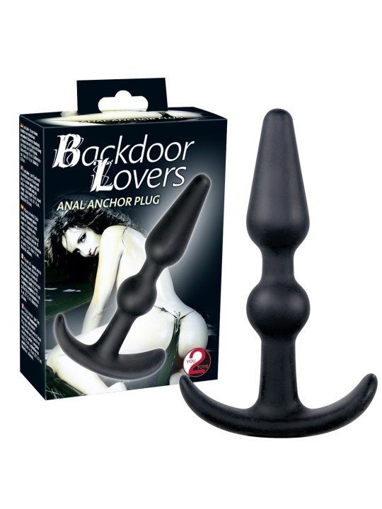 PLUG ANALE CON CUNEO E IMPUGNATURA "BACKDOOR LOVERS"