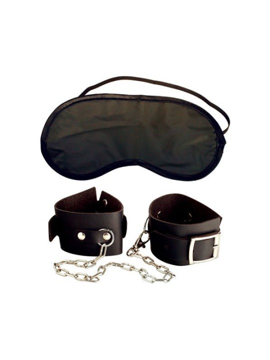 KIT BDSM COSTRITTIVO POLSIERE CAVIGLIERE E MASCHERA