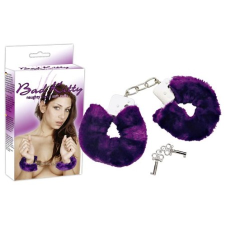 MANETTE IN METALLO RIVESTITE IN PELUCHE BAD KITTY SOFT CUFFS ROSA