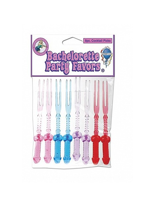 SET 8 FORCHETTE TRANSLUCIDE A FORMA DI PENE