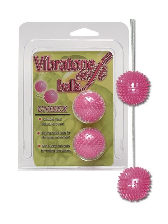 PALLINE DEL PIACERE IN SILICONE CON RILIEVI STIMOLANTI "VIBRATONE SOFT BALLS"