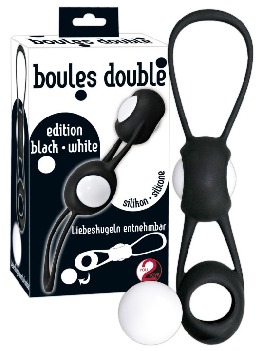 PALLINE DELL'AMORE IN SILICONE \"BOULES DOUBLE\" NERO