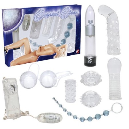 KIT DEL PIACERE 8 PEZZI CRYSTAL CLEAR