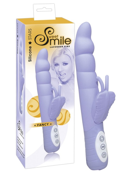 VIBRATORE CON ROTAZIONE E STIMOLAZIONE \"FANCY\" VIOLA