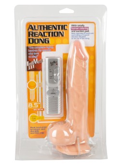 FALLO VIBRANTE REALISTICO CON VENTOSA "AUTHENTIC REACTION DONG" CARNE