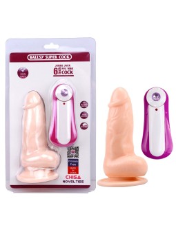 VIBRATORE REALISTICO CON VENTOSA \"JUMBO JACK\" CARNE - 15 CM