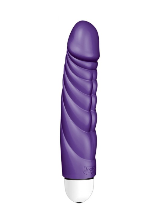 VIBRATORE REALISTICO CON RILIEVI AD ONDA \"MR. PERFECT\" VIOLA - 18 CM