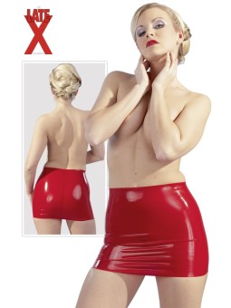 MINIGONNA IN LATEX ROSSO