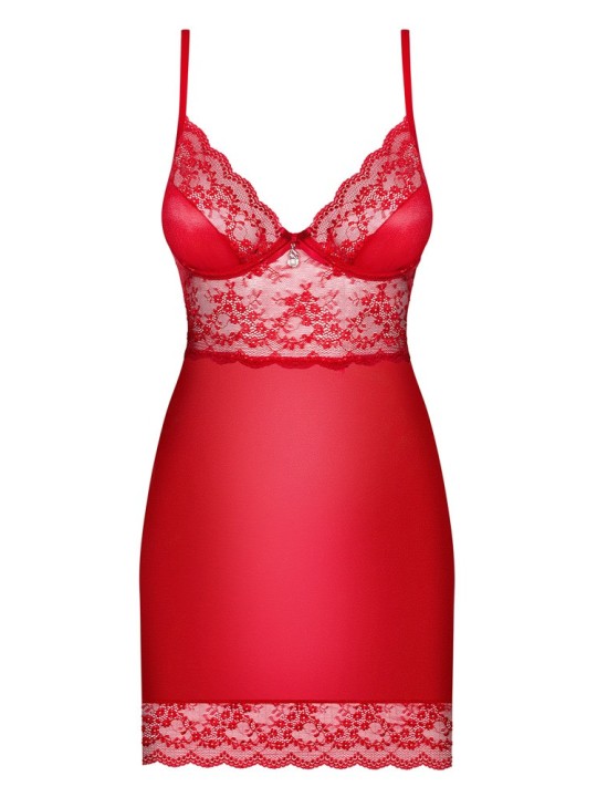 CHEMISE SUPER SEXY OBSESSIVE "KLEID" COLORE - ROSSO