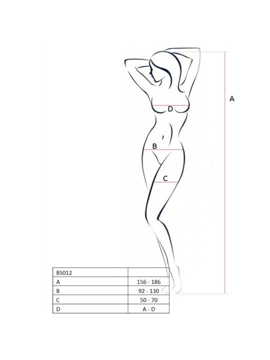 BODYSTOCKING PASSION WOMAN "BS012" BIANCO - TAGLIA UNICA