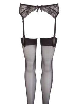 COLLANT SEXY CON REGGICALZE IN PIZZO "COTTELLI LEGWEAR" - COLORE NERO