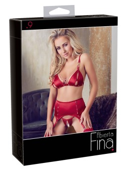 COMPLETO INTIMO ALBERTA FINA CON APERTURA COLORE ROSSO