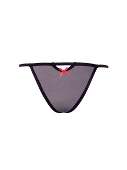 TANGA BARELY BARE " CROTCHLESS" - COLORE NERO - TAGLIA UNICA