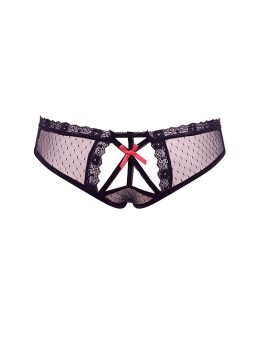 TANGA BARELY BARE " PEEK A BOO BUTT" - COLORE NERO - TAGLIA UNICA