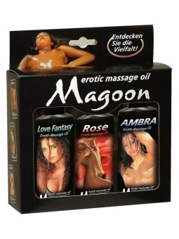 SET 3 PEZZI ASSORTITI OLII PER MASSAGGI MAGOON - 100 ML