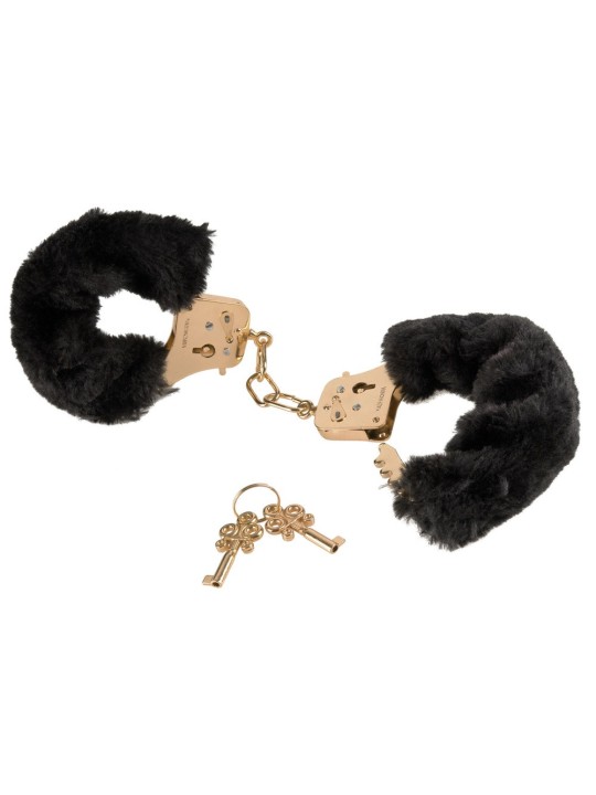 MANETTE IN METALLO DORATE IN PELUCHE "FETISH FANTASY GOLD"