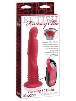 FALLO VIBRANTE FETISH FANTASY IN SILICONE "VIBRATING 8" ROSSO