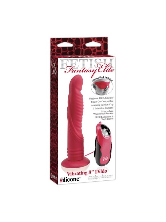 FALLO VIBRANTE FETISH FANTASY IN SILICONE "VIBRATING 8" ROSSO