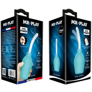 MR PLAY - DOCCIA ANALE IN GOMMA BLU PERA - immagine 8