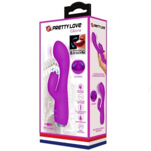 PRETTY LOVE - VIBRATORE RICARICABILE GLORIA RABBIT-VIOLA IMPERMEABILE - immagine 11