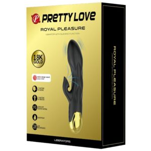 PRETTY LOVE - VIBRATORE DI LUSSO NERO RICARICABILE PLACCATO IN ORO - immagine 7