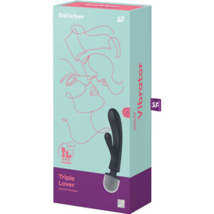SATISFYER - TRIPLE LOVER MASAJEADOR VIBRADOR RABBIT ROSA - immagine 7