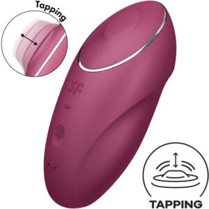 SATISFYER - TAP & CLIMAX 1 VIBRADOR LAY-ON ROJO - immagine 4