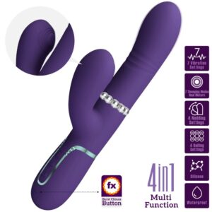 PRETTY LOVE - VIBRATORE MULTIFUNZIONE G-SPOT VIOLA - immagine 3