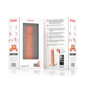 ONINDER - DILDO VIBRATORE MEDIO BOGOTÁ 9 VELOCITÀ NATURALE 20 CM -O- 4.2 CM - APP GRATUITA - immagine 7
