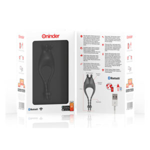 ONINDER - ANELLO VIBRATORE REGOLABILE RICARICABILE PAMPA CON STIMOLATORE CLITORIDE 10 VELOCITÀ - APP GRATUITA - immagine 7