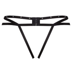LIVCO CORSETTI FASHION - NOMADE TANGA CROTCHLESS NEGRO - immagine 4