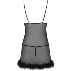 LIVCO CORSETTI FASHION - ZERUNAM SET BABYDOLL + TANGA NEGRO - immagine 4