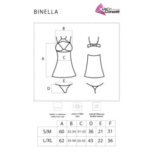 LIVCO CORSETTI FASHION - BINELLA SET BABYDOLL + TANGA NEGRO - immagine 5