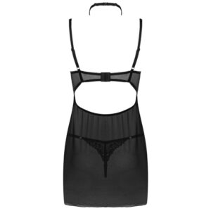 LIVCO CORSETTI FASHION - BINELLA SET BABYDOLL + TANGA NEGRO - immagine 4