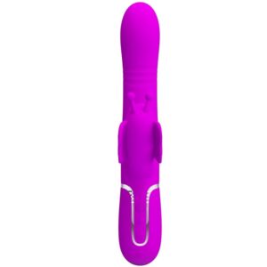 PRETTY LOVE - VIBRATORE MULTIFUNZIONE RABBIT 4 IN 1 FARFALLA FUCSIA - immagine 2