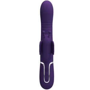 PRETTY LOVE - VIBRATORE MULTIFUNZIONE RABBIT 4 IN 1 FARFALLA VIOLA - immagine 2