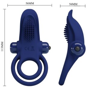 PRETTY LOVE - BRONSON ANELLO DOPPIO CON VIBRAZIONE BLU - immagine 6