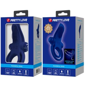 PRETTY LOVE - BRONSON ANELLO DOPPIO CON VIBRAZIONE BLU - immagine 9
