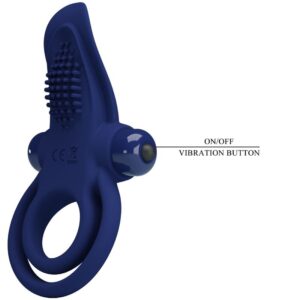 PRETTY LOVE - BRONSON ANELLO DOPPIO CON VIBRAZIONE BLU - immagine 8
