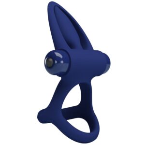 PRETTY LOVE - MAT DOPPIO ANELLO CON VIBRAZIONE E STIMOLATORE BLU - immagine 3