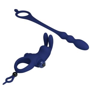 PRETTY LOVE - AYAD ANELLO VIBRATORE RABBIT CON SPINA BLU - immagine 6