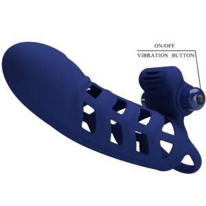 PRETTY LOVE - ALTAF ANELLO VIBRATORE CON GUAINA IN SILICONE BLU - immagine 8
