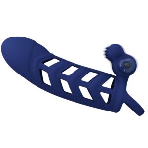 PRETTY LOVE - ALTAF ANELLO VIBRATORE CON GUAINA IN SILICONE BLU - immagine 3