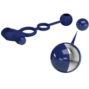 PRETTY LOVE - REMINGTON DOPPIO ANELLO VIBRANTE CON SPINA BLU - immagine 9