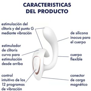 SATISFYER - G FOR GODDESS 1 VIBRATORE CONIGLIO BIANCO - immagine 4