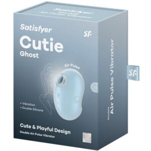 SATISFYER - CUTIE GHOST VIBRATORE LAY-ON AZZURRO - immagine 5