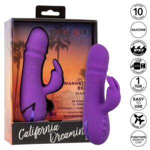 CALEXOTICS - MANHATTAN BEACH MARVEL VIBRATORE RABBIT VIOLA DI CALIFORNIA DREAMING - immagine 9
