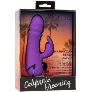 CALEXOTICS - MANHATTAN BEACH MARVEL VIBRATORE RABBIT VIOLA DI CALIFORNIA DREAMING - immagine 10
