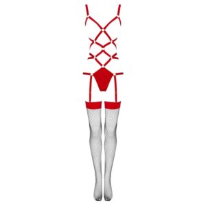 LIVCO CORSETTI FASHION -  THIARA LC 20213 SET BODY + MEDIAS ROJA S/M - immagine 6